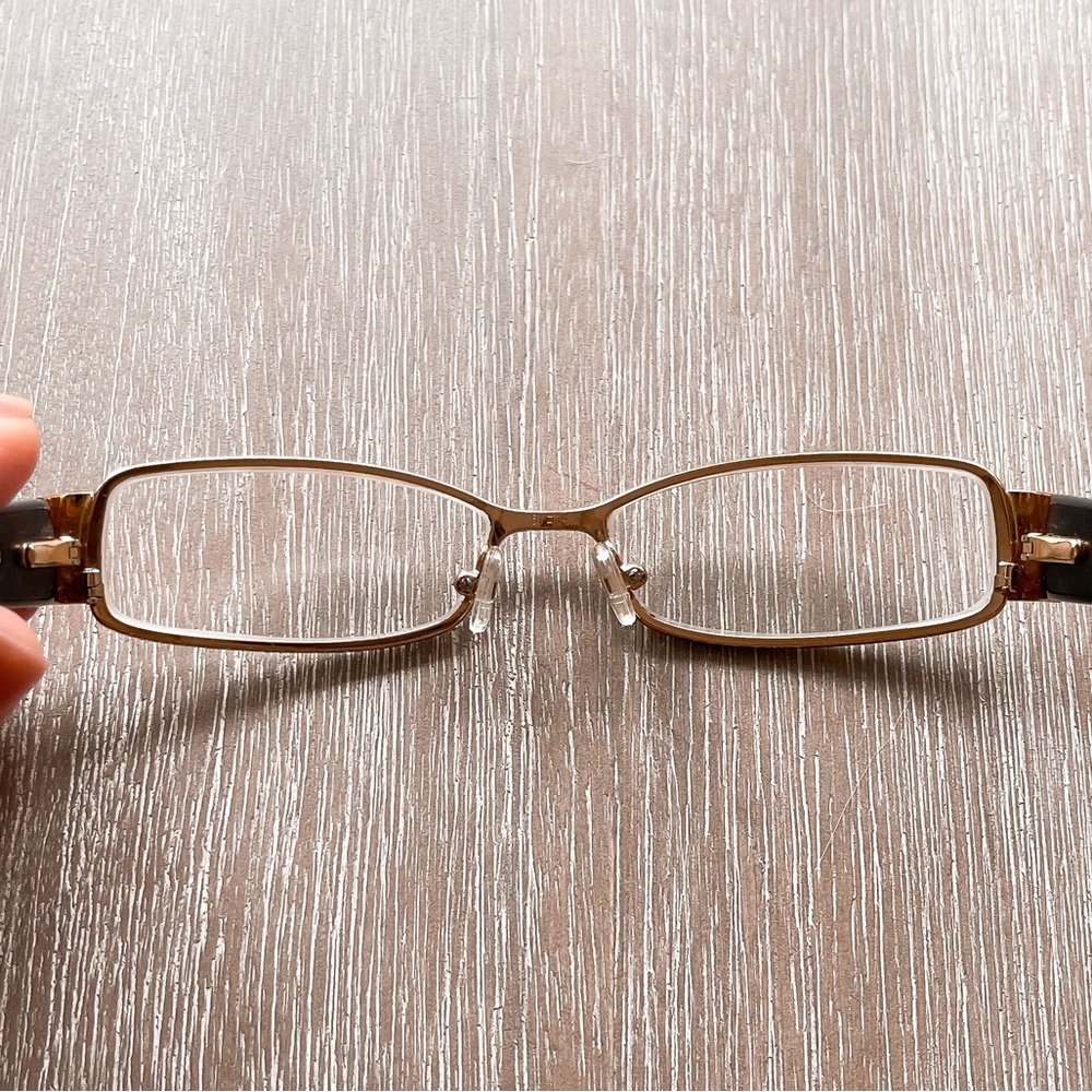 COPY - Gold and tortoise shell Prada eyeglasses - Picture 4 of 5